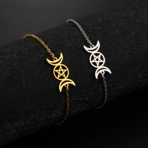 Bracelet Gothique 'Éclipse Bicolore'