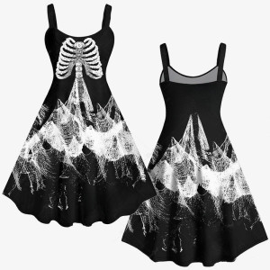 Robe Tête de Mort Gothique 'Sombre Réverbération'