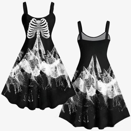 Robe Tête de Mort Gothique 'Sombre Réverbération'