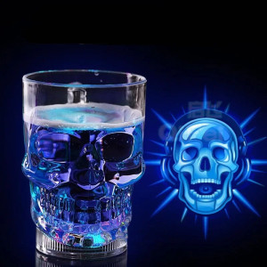 Mug Tête de Mort LED "Crâne Néon" - Grand Mug Lumineux !