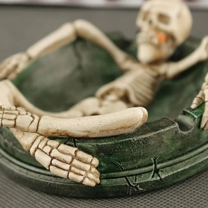 Détails du Cendrier Tête de Mort 'Repos Éternel'
