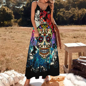 Robe Tête de Mort Calavera Bohème