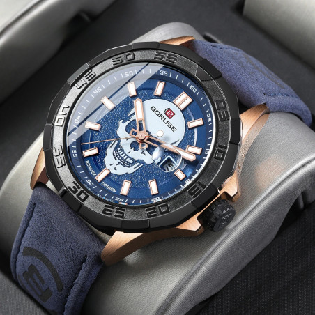 Magnifique Montre Tête de Mort – Crâne Sombre Luminescent