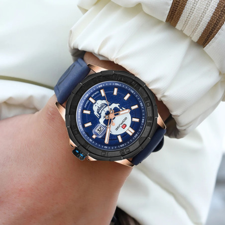 Détails de la Montre Tête de Mort – Crâne Sombre Luminescent