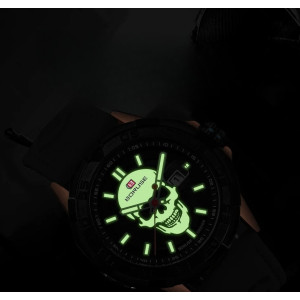 Luminescance de la Montre Tête de Mort – Crâne Sombre Luminescent