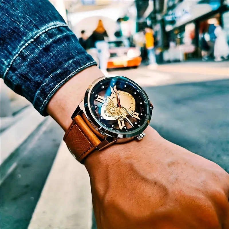 Montre Tête de Mort – Crâne Mécanique - couleur argent
