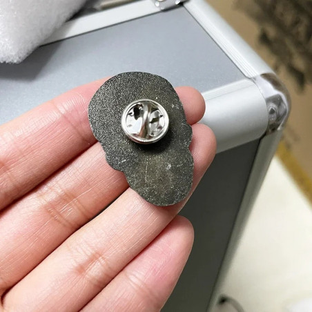 Vue arrière de la Broche Pins Tête de Mort - Sugar Skull Cœur Sacré