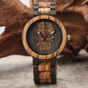 Montre Tête de Mort – Crâne Sculpteur Tribal