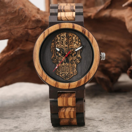 Montre Tête de Mort – Crâne Sculpteur Tribal