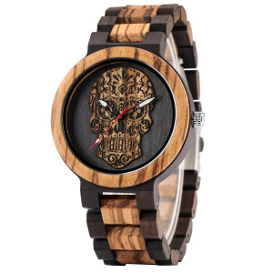 Détails de la Montre Tête de Mort – Crâne Sculpteur Tribal