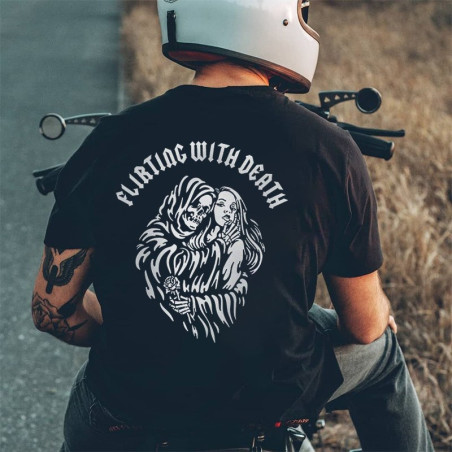 T-shirt Tête de mort Filrting with Death