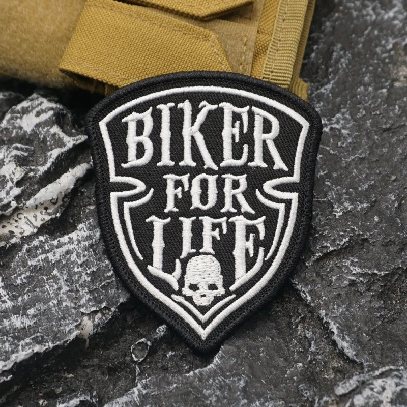 Écusson Tête de Mort Biker For Life - modele 2