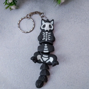 Porte-Clé Tête de Mort Raton Macabre Articulé