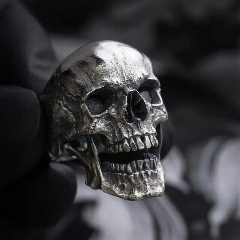 Magnifique Bague Tête de Mort – Crâne du Damné