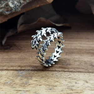 Bague Rock 'Serpent Vertébral'