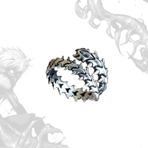 Détails du design de la Bague Rock 'Serpent Vertébral'