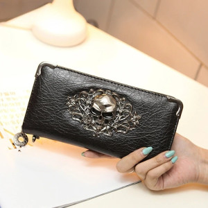 Magnifique Grand Portefeuille motif Tête de Mort Fashion