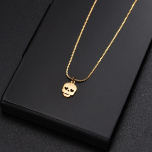 Collier Tête de Mort Love Skull Minimaliste