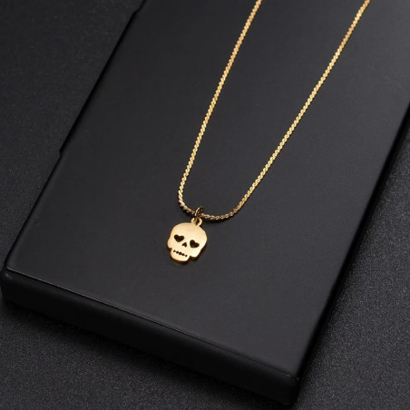 Collier Tête de Mort Love Skull Minimaliste