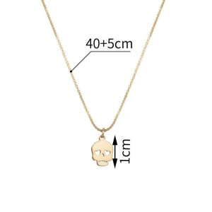 Dimensions Collier Tête de Mort Love Skull Minimaliste