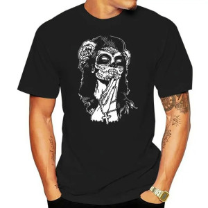 T-shirt Tête de Mort Calavera en Prière