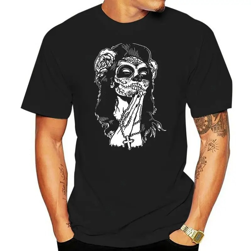 T-shirt Tête de Mort Calavera en Prière
