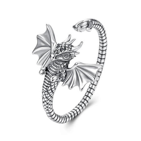 Bague Dragon  – Serpent Ailé du Crépuscule