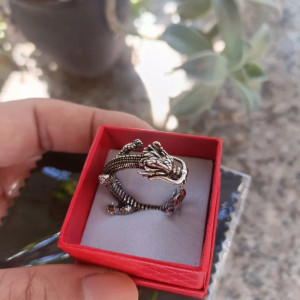 Avant Bague Dragon - Flamme du Dragon Rouge