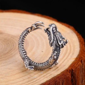 Bague Dragon - Flamme du Dragon Rouge