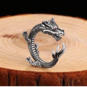 Bague Dragon - Flamme du Dragon Rouge