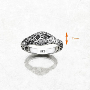 Dimensions Bague Rock – Serpent de l’Ombre