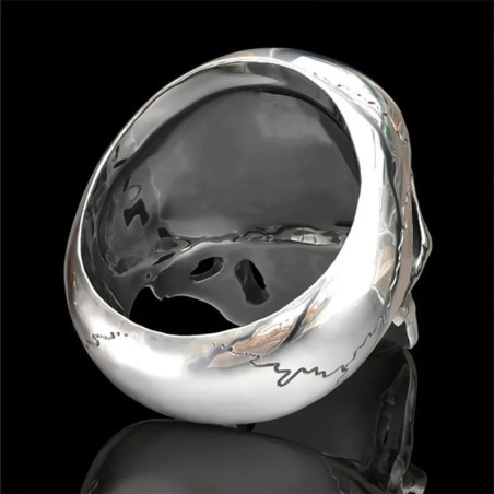 Vue Arrière Bague Tête de Mort – Crâne Miroir