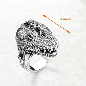 Dimensions Bague Rock - Crocodile Préhistorique