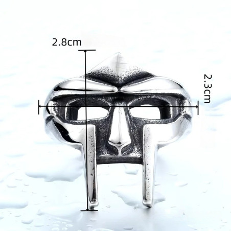 Dimensions de la Bague Tête de Mort – Masque du Gladiateur Maudit