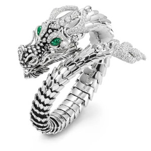 Bague Rock - Dragon Émeraude
