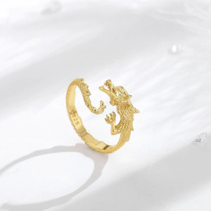 Bague Rock - Dragon Impérial Couleur Or
