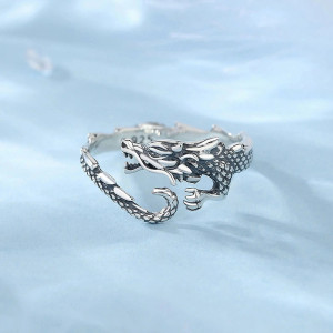 Vue générale Bague Rock - Dragon Impérial - 2 couleurs  au choix !