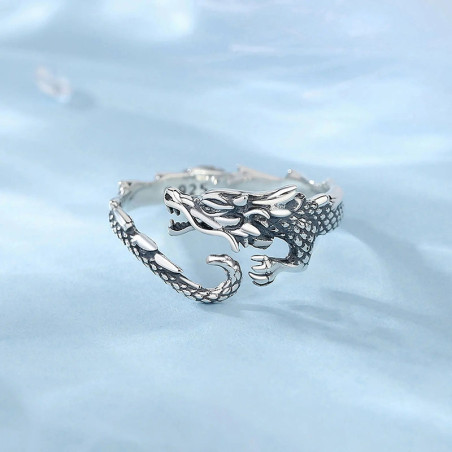 Vue générale Bague Rock - Dragon Impérial - 2 couleurs  au choix !