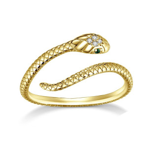 Bague Rock – Étreinte du Cobra Couleur Or