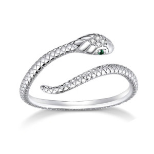 Bague Rock – Étreinte du Cobra Couleur Argent