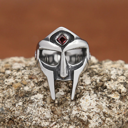 Avant Bague Tête de Mort – Masque du Gladiateur Sanguin