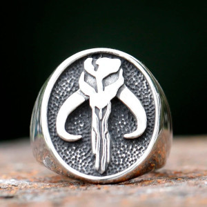 Avant Bague Tête de Mort Crâne Alien Impérial
