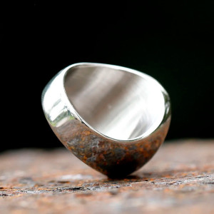 Vue Arrière Bague Tête de Mort Crâne Alien Impérial