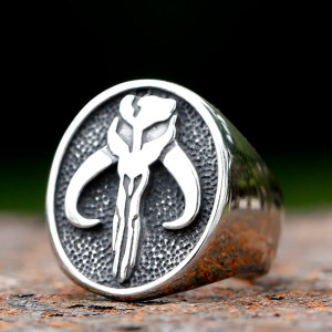Vue générale Bague Tête de Mort Crâne Alien Impérial