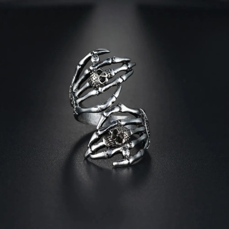 Avant Bague Tête de Mort "Emprise Squelettique"