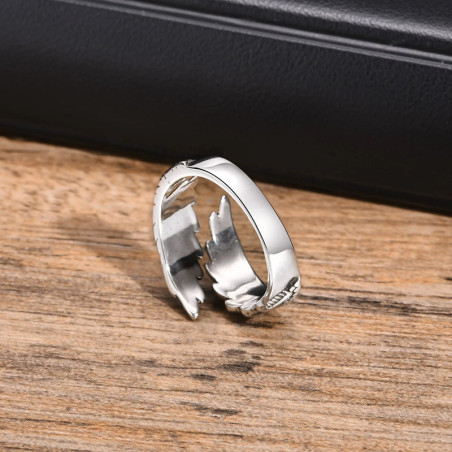 Vue Arrière  Bague Rock "Étreinte Céleste"