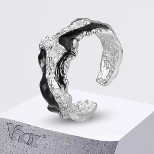 Vue générale Bague Rock "Fusion Obscure" - Bague Ouverte !