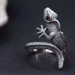 Avant Bague Lézard de Sang