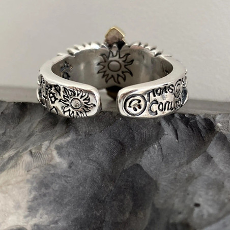 Vue Arrière  Bague Rock "Ange Gardien"