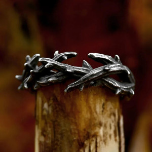 Avant Bague Rock - Ronce Noire "Couronne d'Épines"